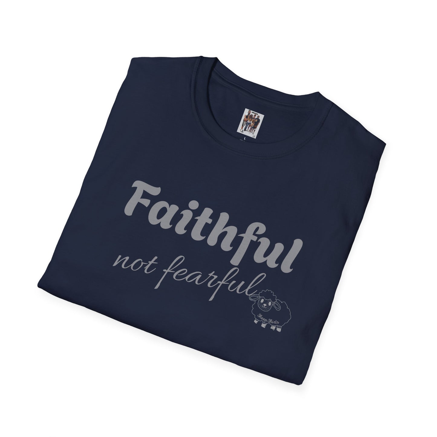 Sheep Shirts (Faithful) light txt - Unisex Softstyle T-Shirt