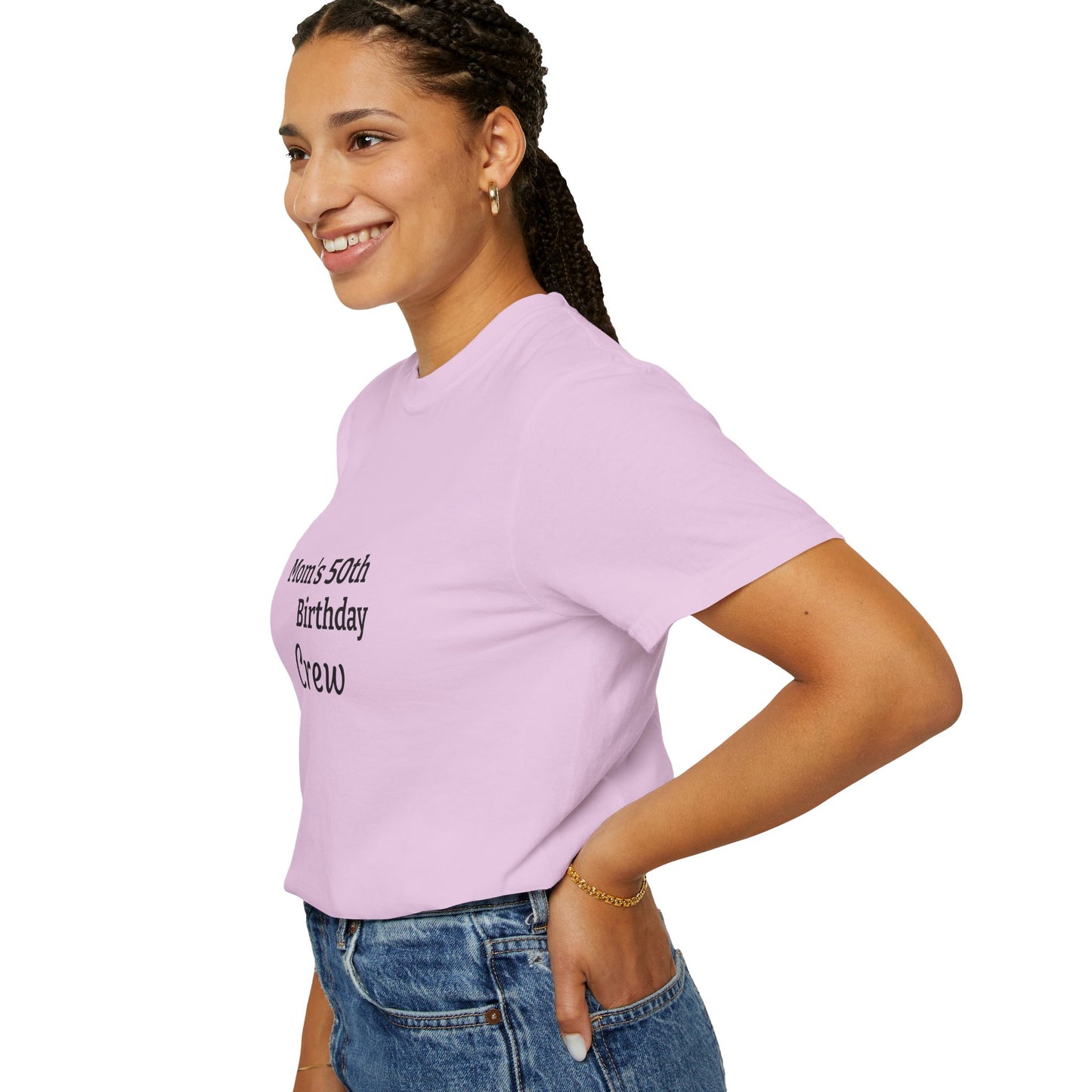 *CUSTOMIZABLE* Crew T-Shirt "Mom's 50th Birthday"