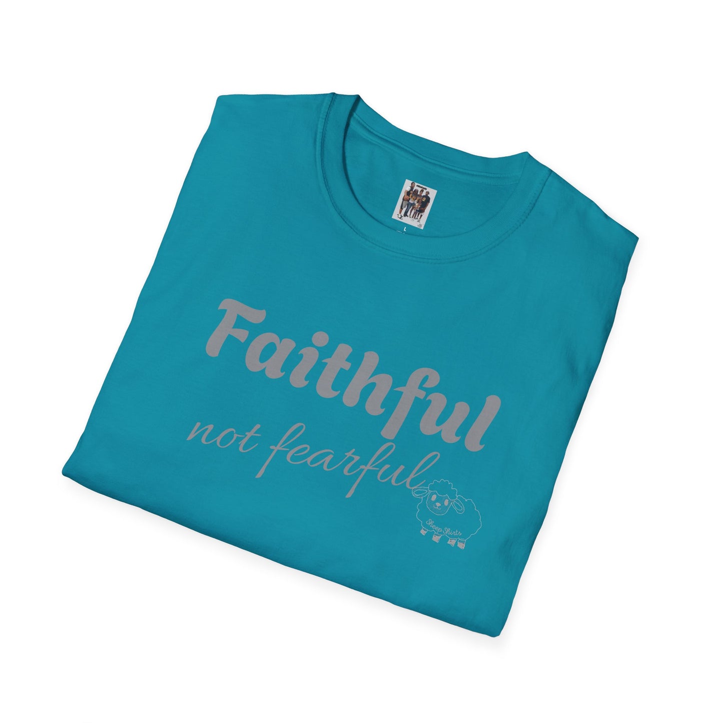 Sheep Shirts (Faithful) light txt - Unisex Softstyle T-Shirt
