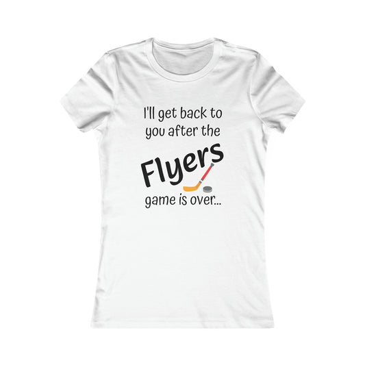 Game Time FLYERS - Women's Favorite Tee (black text)