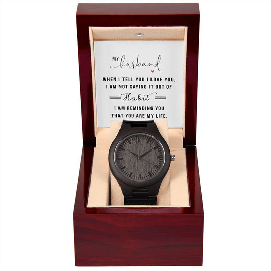 Wooden Watch - My Husband card