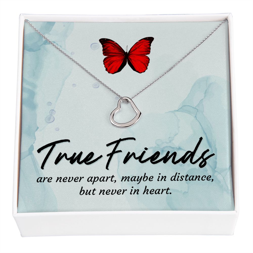 Delicate Heart Necklace - True Friends