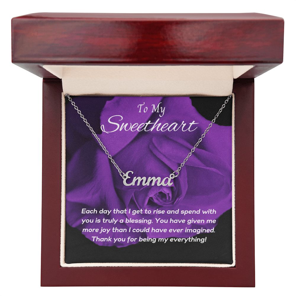 Personalized Name Necklace - To My Sweetheart